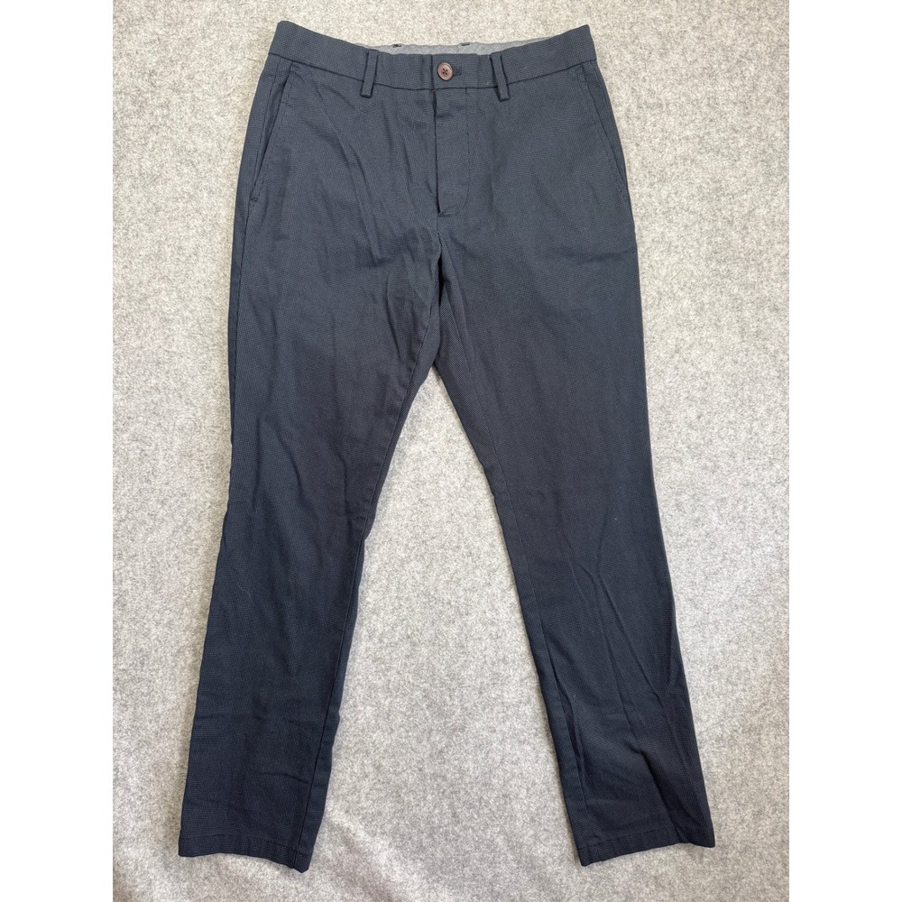 Old Navy Mens Ultimate Slim Built-In Flex Chino Pants 30x30 Navy Micro Pattern